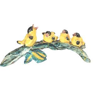 Lovely Original STANGL Byrds Goldfinches 33635 Mom & 3 Baby Birds VINTAGE MCM